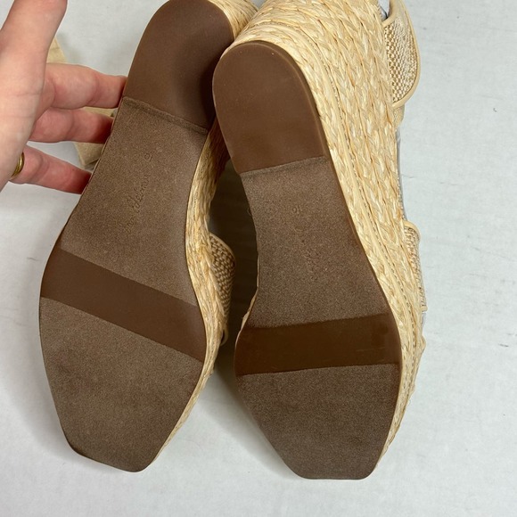 Sam Edelman Tan Vaughn Open Toe Wedges NEW Size 9M - Picture 8 of 10
